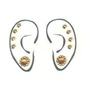 Rave gold face gems